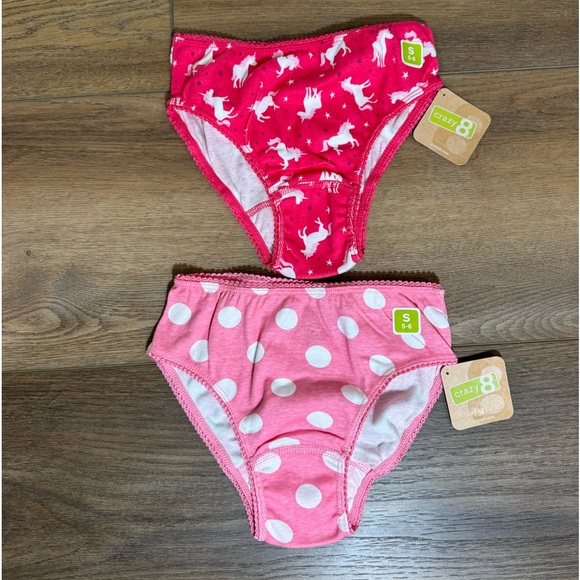 Crazy 8 girls panties - 2 pairs - size 5/6 - Picture 1 of 3